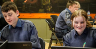 STEM Camp 2022 Two Cadets work alongside one another