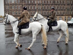 Two Army personnel on horses