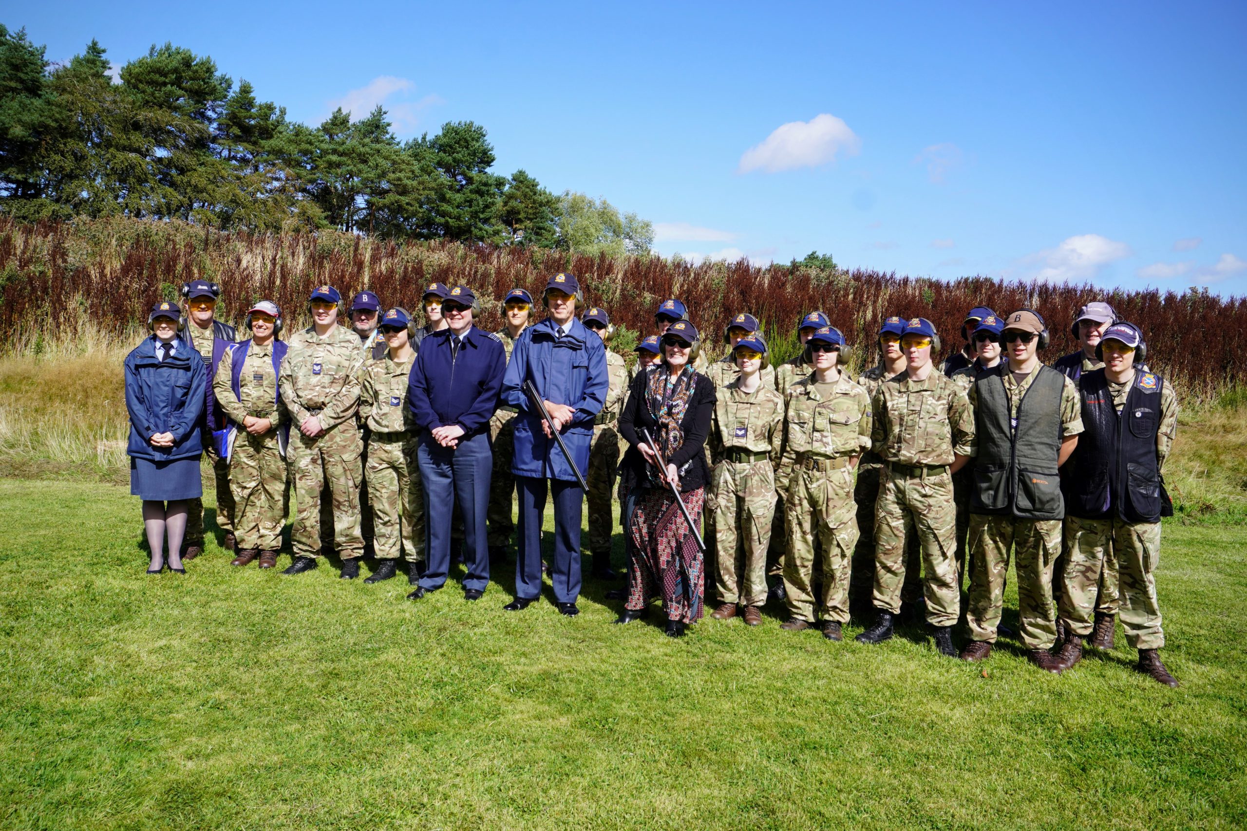 Air Cadets and VIP pose for a photography