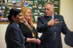 Lord-Lieutenant Meets with Flight Lieutenant Khan and Wing Commander Haley