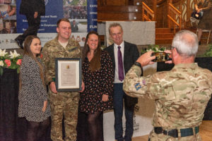 Winners of the Lord-Lieutenant's Award with their families