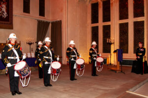 Performance by the Royal Marines Corps of Drums