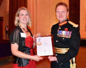 Emma Davies and Major General Bill Wright CBE