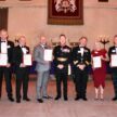 The seven Lowland ERS Gold Winners with Major General Wright and Commodore Quinn