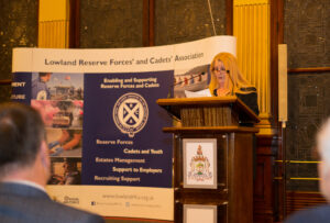 Lord-Lieutenant addresses guests at Glasgow City Chambers