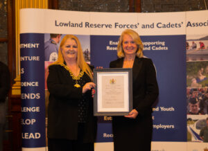 June Warren receiving her Lord-Lieutenant's Award