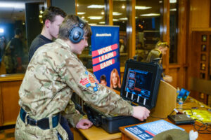 Cadets use kit at RAF stand