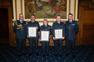 Members of the RAF Reserves with their Lord-Lieutenant's Awards