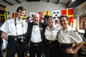 Officer Cadets from Glasgow and Strathclyde URNU who helped arrange the anniversary event.