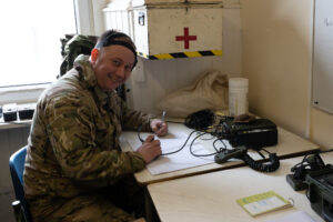 Reservists hard at work with admin during the Tactical Comms Exercise