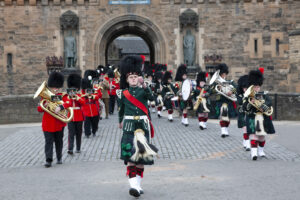 Cadets Beat the Retreat outside Edinburgh Castle