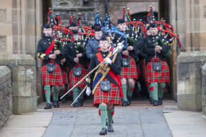 Cadets in kilts march