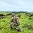 RAF Regiment in a field doing ambush training