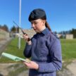 cadet uses radio on stem camp
